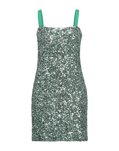 Modern Mo. De. Rn Woman Mini Dress Green Size 6 Polyester, Elastane
