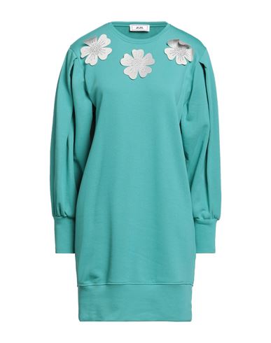 Jijil Woman Mini Dress Turquoise Size 6 Cotton, Polyester, Elastane In Blue