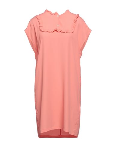 Aglini Woman Mini Dress Salmon Pink Size 8 Acetate, Silk