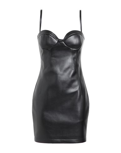 Chiara Ferragni Woman Mini Dress Black Size 8 Polyester, Polyurethane Resin