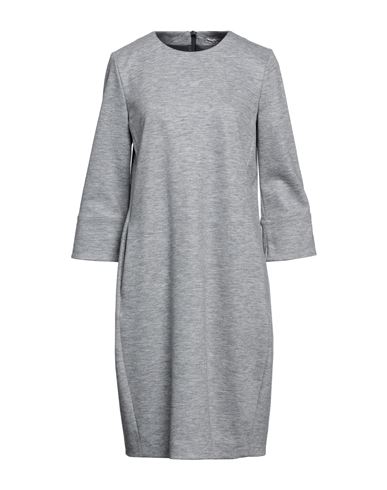 Cappellini By Peserico Woman Midi Dress Light Grey Size 6 Polyamide, Virgin Wool, Elastane