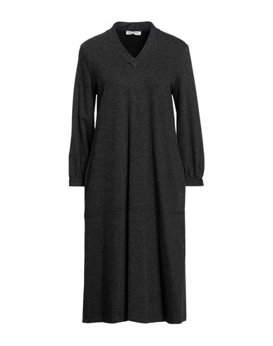 Cappellini By Peserico Woman Midi Dress Steel Grey Size 6 Viscose, Virgin Wool, Polyamide