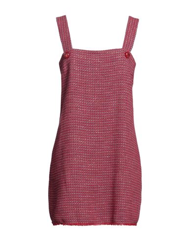 Pinko Woman Mini Dress Red Size 10 Cotton, Polyester, Viscose, Polyamide, Metallic Fiber