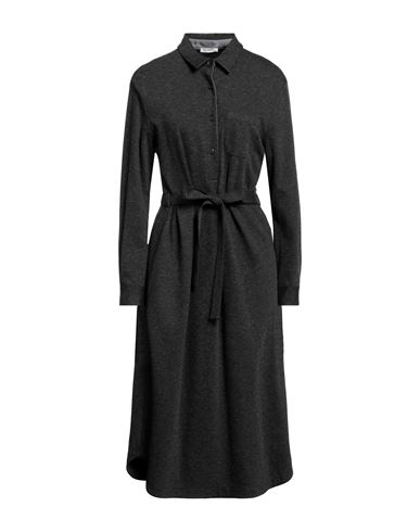 Cappellini By Peserico Woman Midi Dress Steel Grey Size 6 Viscose, Virgin Wool, Polyamide