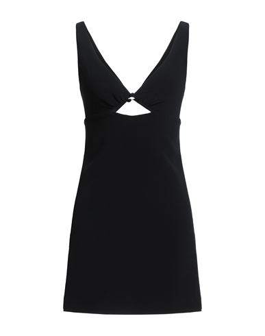 Shop Ami Alexandre Mattiussi Woman Mini Dress Black Size 6 Viscose, Elastane