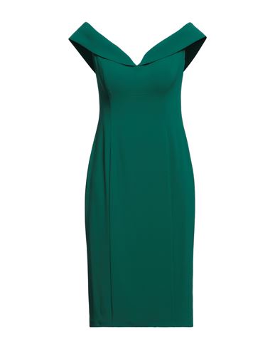 Saboroma Woman Mini Dress Emerald Green Size 10 Polyester, Lycra