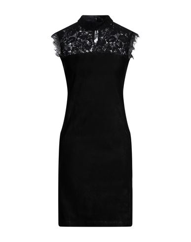 Fracomina Woman Mini Dress Black Size S Rayon, Nylon, Elastane