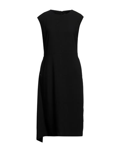Manila Grace Woman Midi Dress Black Size 6 Polyester, Viscose, Elastane