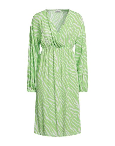 Susy-mix Woman Midi Dress Acid Green Size S/m Polyester