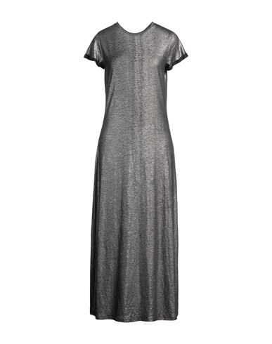 Majestic Filatures Woman Maxi Dress Lead Size 2 Linen, Elastane In Grey