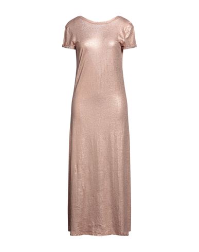 Majestic Filatures Woman Maxi Dress Copper Size 1 Linen, Elastane In Orange