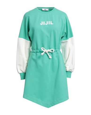 Jijil Woman Mini Dress Emerald Green Size 6 Cotton, Elastane