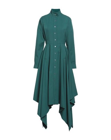 Kenzo Woman Midi Dress Emerald Green Size 14 Polyester