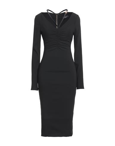 Shop Versace Woman Midi Dress Black Size 8 Viscose, Elastane