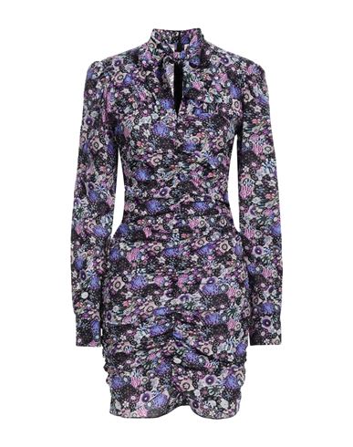 Shop Isabel Marant Woman Mini Dress Purple Size 10 Silk, Elastane