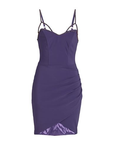Elisabetta Franchi Woman Mini Dress Purple Size 2 Polyamide, Elastane