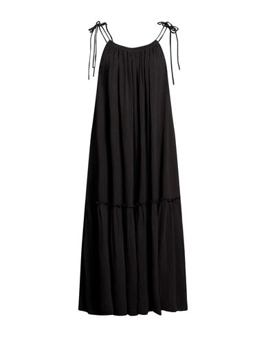 Leon & Harper Woman Midi Dress Lead Size 2 Cotton In Grey