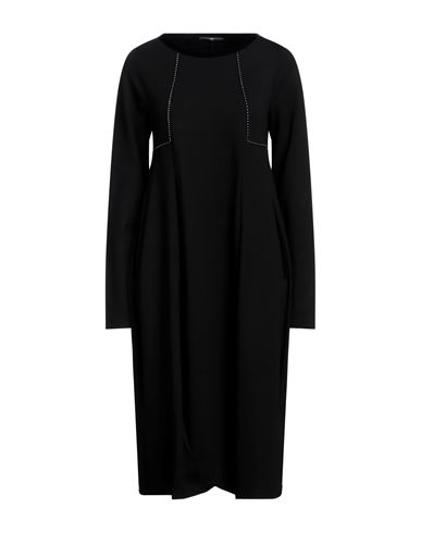 High Woman Midi Dress Black Size Xl Rayon, Nylon, Elastane