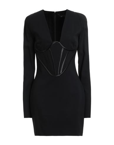 Versace Woman Mini Dress Black Size 6 Viscose, Elastane, Silk