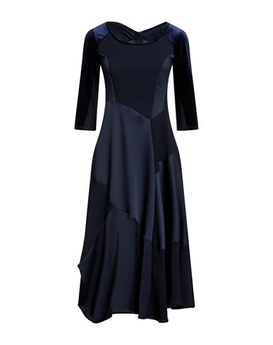 High Woman Midi Dress Midnight Blue Size 6 Polyester, Elastane, Rayon, Nylon