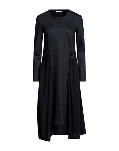 High Woman Midi Dress Midnight Blue Size L Virgin Wool, Nylon, Elastane