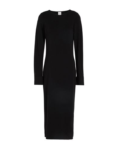 8 By Yoox Viscose Backless Long Dress Woman Midi Dress Black Size Xxl Viscose, Recycled Polyester, E