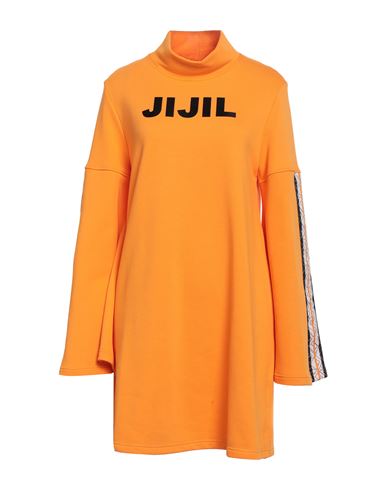 Jijil Woman Mini Dress Orange Size 8 Cotton, Polyester