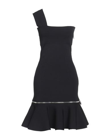 Alexander Mcqueen Woman Mini Dress Black Size M Viscose, Polyester, Polyamide, Elastane