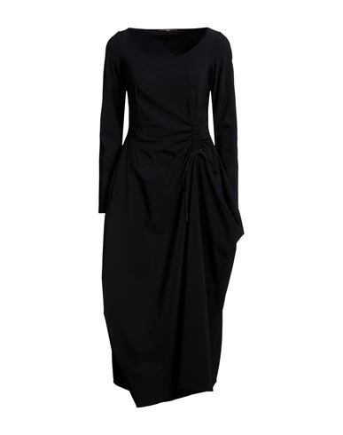 High Woman Midi Dress Black Size 10 Nylon, Elastane