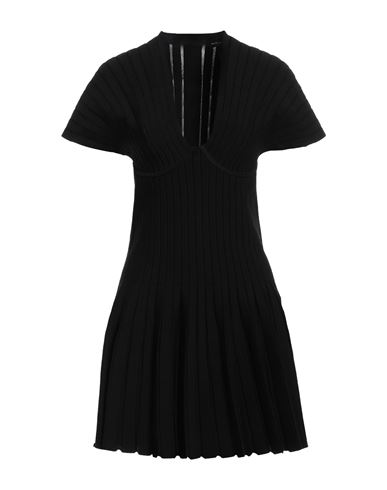 Balmain Woman Mini Dress Black Size 10 Viscose, Polyester, Cotton, Synthetic Fibers, Polypropylene