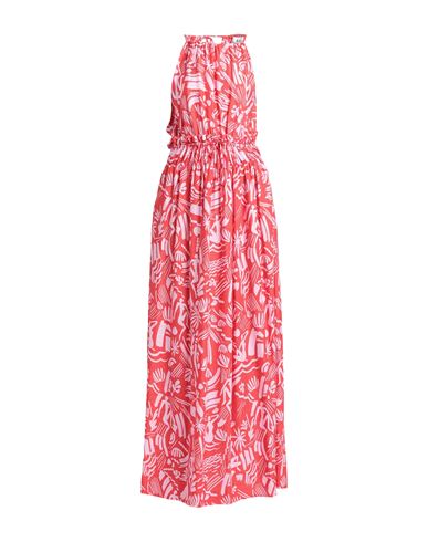 Attic And Barn Woman Long Dress Red Size 8 Viscose In Pink