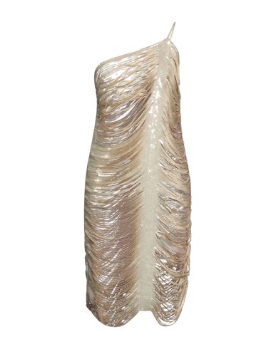 Dsquared2 Woman Midi Dress Platinum Size 8 Polyamide In Grey