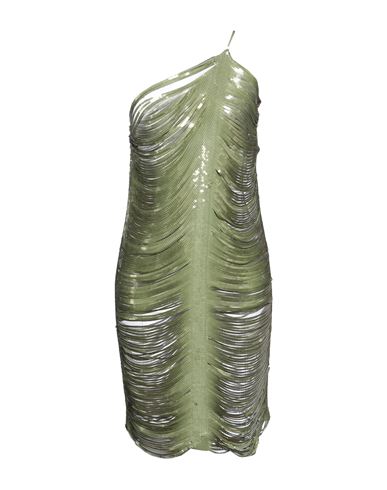 Dsquared2 Woman Midi Dress Green Size 2 Polyamide