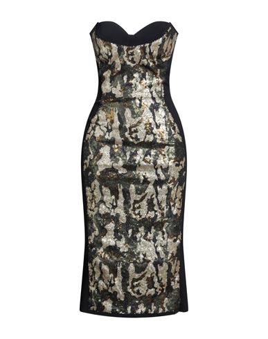 Chiara Boni La Petite Robe Woman Midi Dress Gold Size 6 Polyamide, Elastane, Polyester