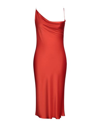 Stella Mccartney Woman Midi Dress Tomato Red Size 6-8 Acetate, Viscose
