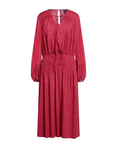 L'autre Chose L' Autre Chose Woman Midi Dress Garnet Size 4 Cotton In Red