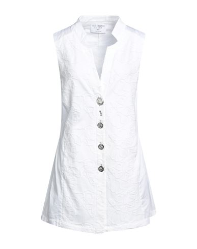 Shop Elisa Cavaletti By Daniela Dallavalle Woman Mini Dress White Size 12 Cotton, Elastane, Viscose, Poly