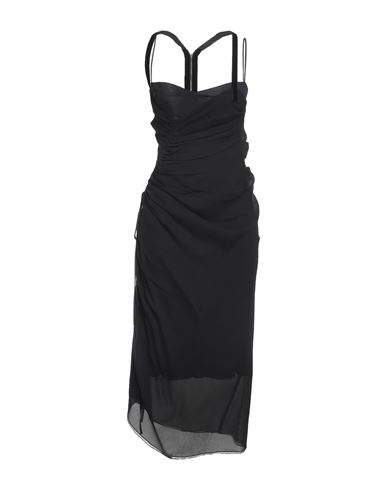 N°21 Woman Midi Dress Black Size 8 Silk