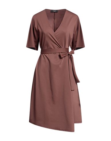 Weekend Max Mara Woman Midi Dress Brown Size L Lyocell, Polyamide, Elastane
