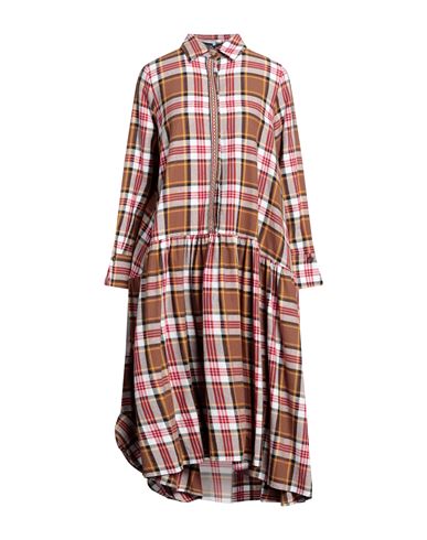 Nora Barth Woman Midi Dress Brown Size 4 Polyester, Elastane