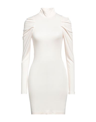 Dondup Woman Midi Dress Cream Size Xs Modal, Cashmere In White
