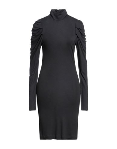 Dondup Woman Midi Dress Black Size L Modal, Cashmere