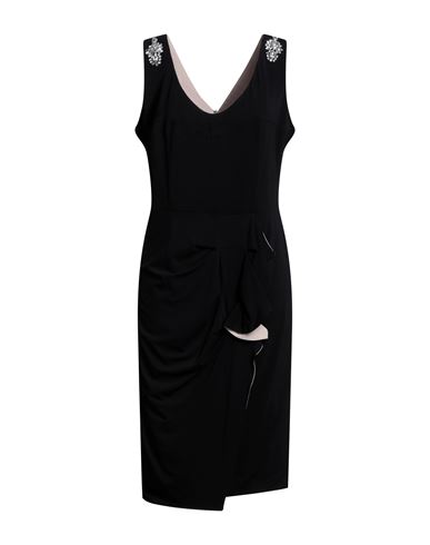 Camilla  Milano Camilla Milano Woman Midi Dress Black Size 12 Acrylic, Polyamide, Elastane