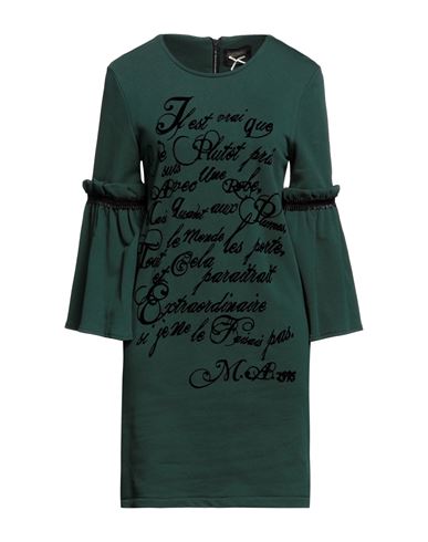 Fracomina Woman Mini Dress Green Size M Cotton, Elastane