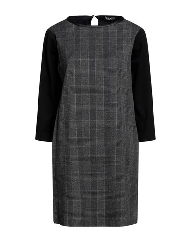 Fracomina Woman Mini Dress Black Size Xl Polyester, Viscose, Elastane, Nylon, Polyurethane