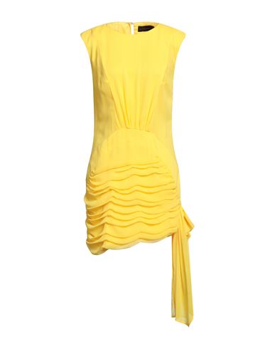 Matilde Couture Woman Short Dress Yellow Size 10 Polyester