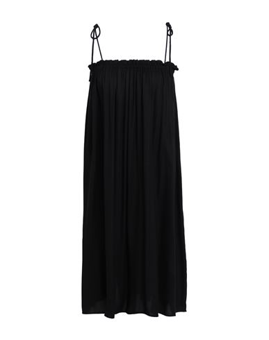 Pieces Woman Midi Dress Black Size S/m Ecovero Viscose