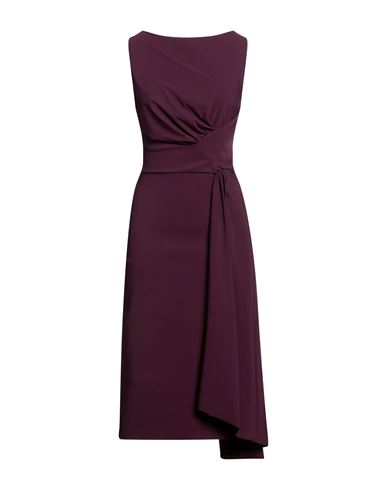 Shop Chiara Boni La Petite Robe Woman Midi Dress Deep Purple Size 12 Polyamide, Elastane