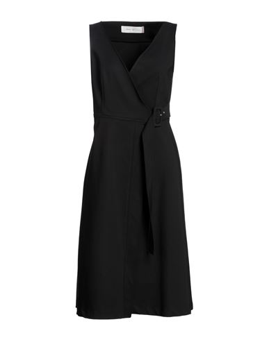 Katia Giannini Woman Midi Dress Black Size 8 Cotton, Polyester, Elastane