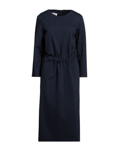 Floor Woman Maxi Dress Navy Blue Size M Viscose, Polyamide, Elastane